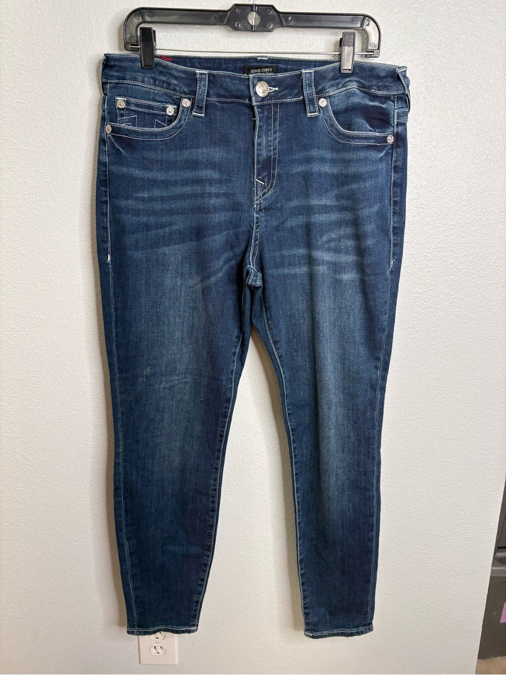 True Religion Jennie Curvy Mid Rise Super Skinny Size 32